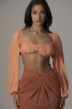 JLUXLABEL Terra Cotta Dreamland Linen Skirt
