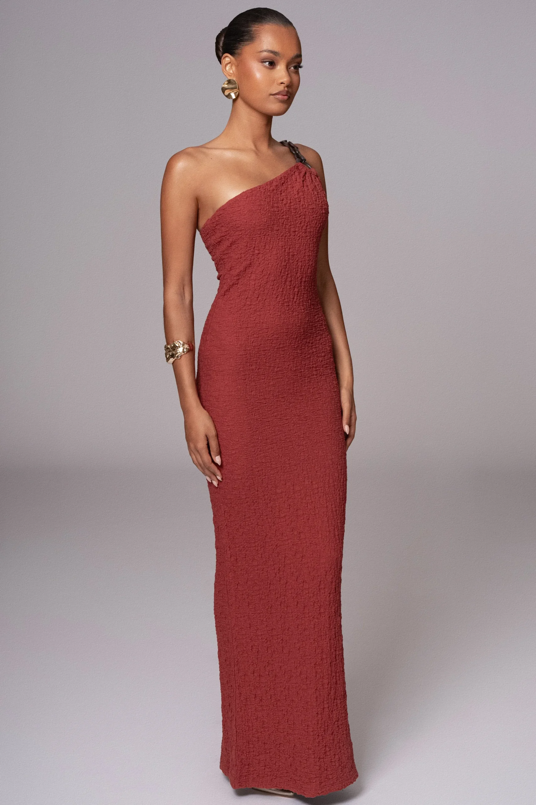 JLUXLABEL Terra Cotta Summer In Capri Dress