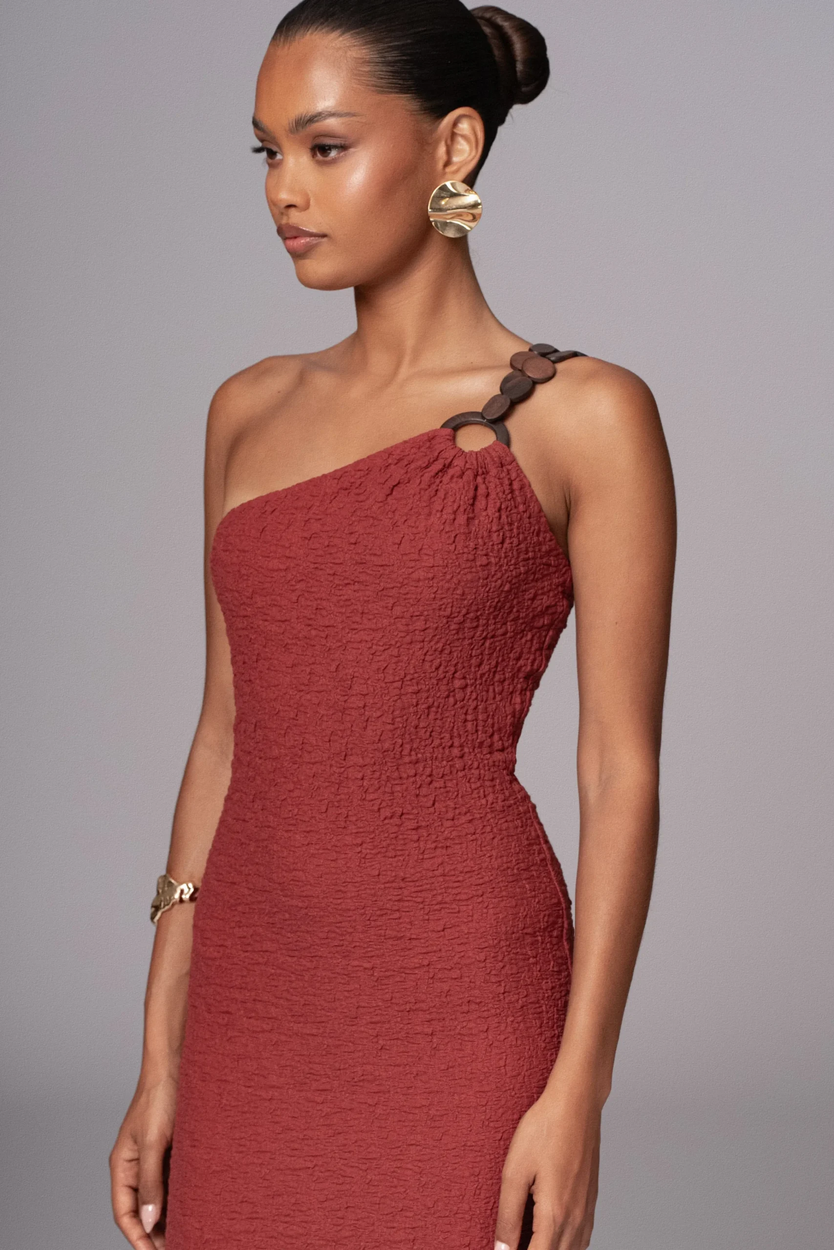 JLUXLABEL Terra Cotta Summer In Capri Dress