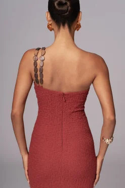 JLUXLABEL Terra Cotta Summer In Capri Dress