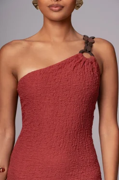 JLUXLABEL Terra Cotta Summer In Capri Dress