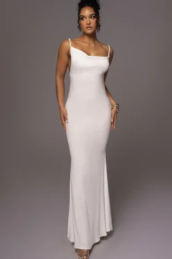 JLUXLABEL White Adventure Awaits Linen Maxi Dress