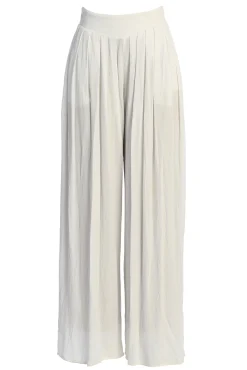 JLUXLABEL White After Sunset Pleated Pants
