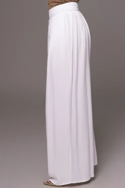JLUXLABEL White After Sunset Pleated Pants