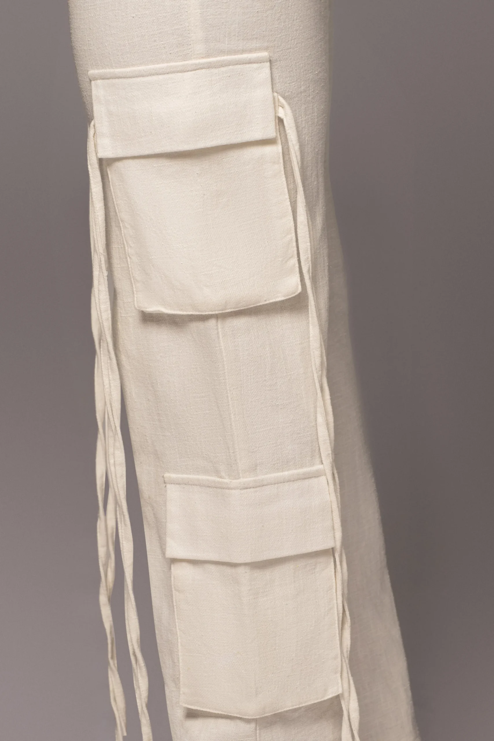 JLUXLABEL White Better Half Linen Utility Pants