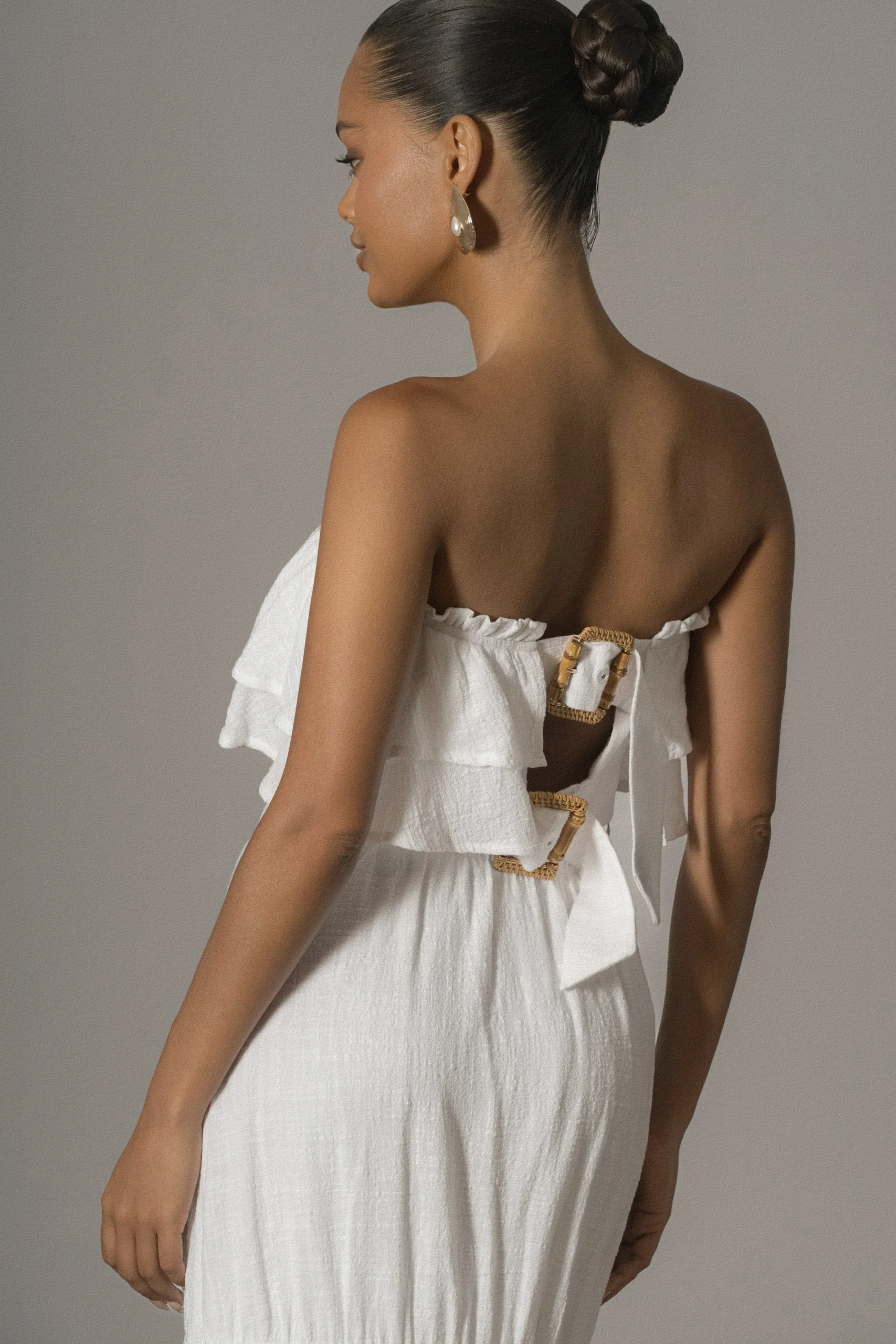 JLUXLABEL White By The Sea Skirt Set