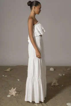 JLUXLABEL White By The Sea Skirt Set