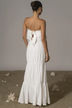 JLUXLABEL White By The Sea Skirt Set