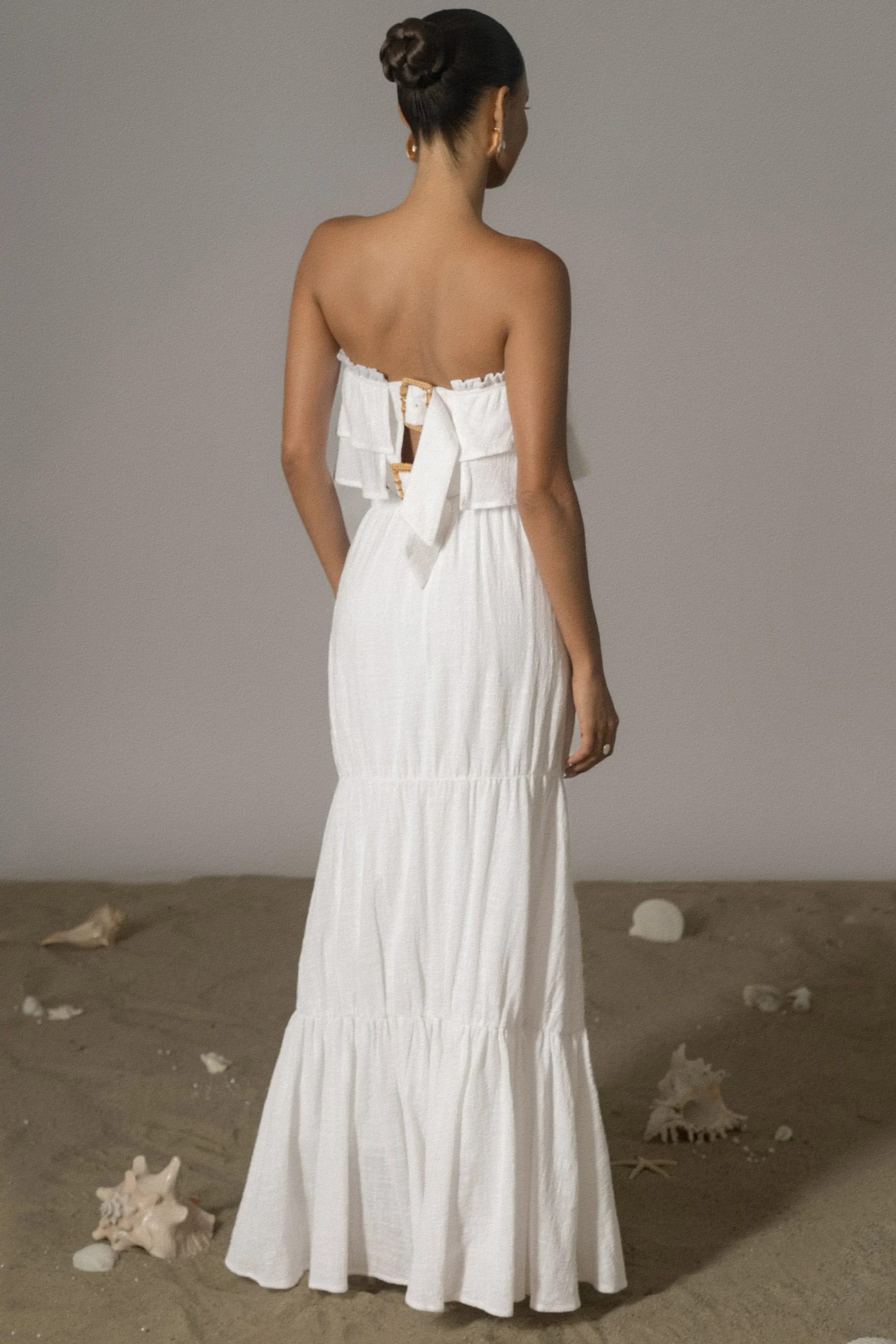 JLUXLABEL White By The Sea Skirt Set
