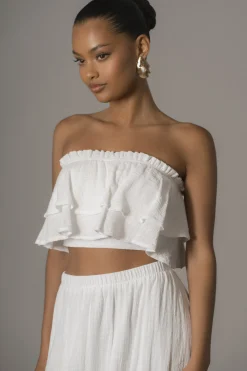 JLUXLABEL White By The Sea Skirt Set