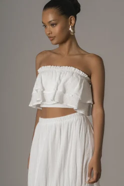 JLUXLABEL White By The Sea Skirt Set