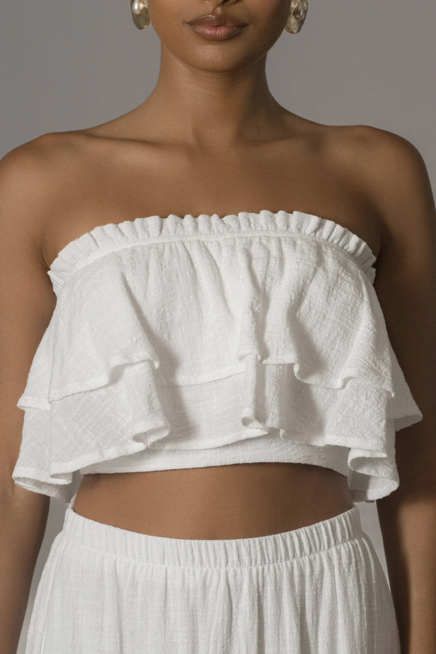 JLUXLABEL White By The Sea Skirt Set