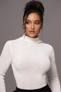 JLUXLABEL White Carli Turtle Neck Top