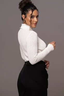 JLUXLABEL White Carli Turtle Neck Top