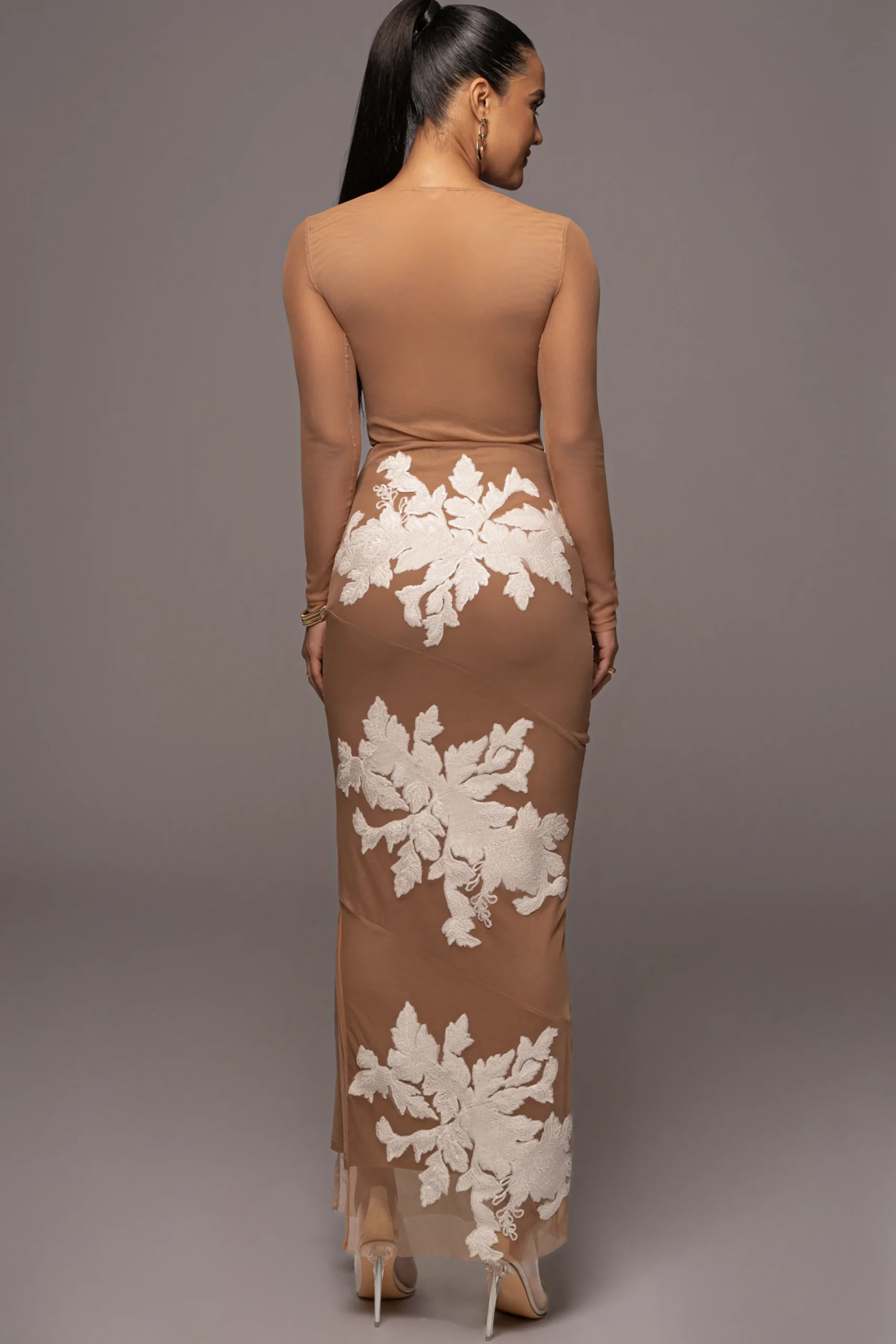 JLUXLABEL White Edena Embroidered Midi Skirt