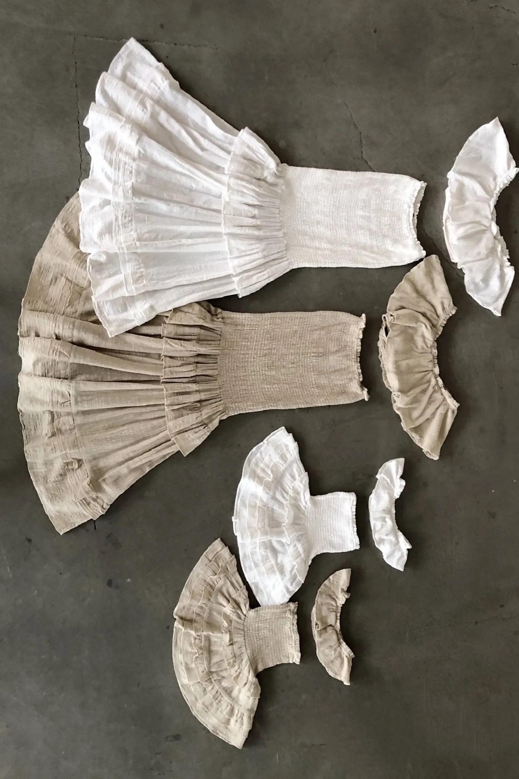 Kids JLUXLABEL White Emily Ruffled Skirt Set