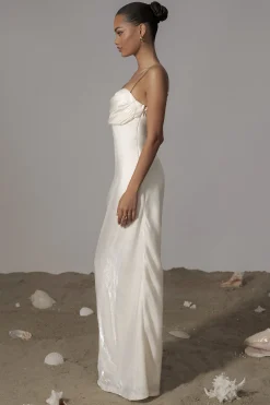 JLUXLABEL White Iridescent Visions Of You Dress