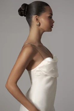 JLUXLABEL White Iridescent Visions Of You Dress