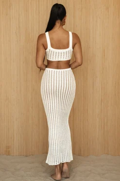 JLUXLABEL White Melrose Cutout Midi Dress
