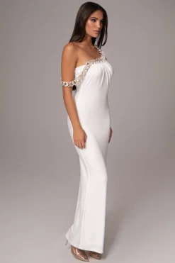 JLUXLABEL White Monette Asymmetric Dress
