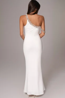 JLUXLABEL White Monette Asymmetric Dress