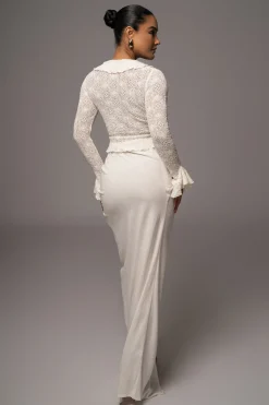 JLUXLABEL White Rocio Bell Sleeve Top