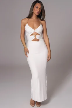 JLUXLABEL White Secret Bloom Maxi Dress
