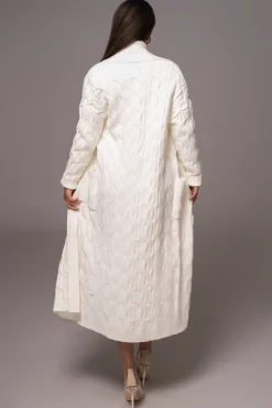 JLUXLABEL White Stepping Out Sweater Cardigan