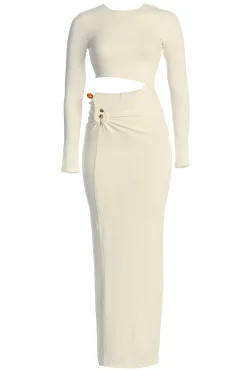 JLUXLABEL White Summer Romance Cutout Dress