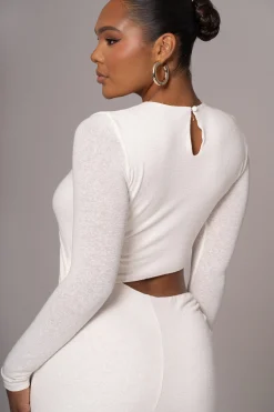 JLUXLABEL White Summer Romance Cutout Dress