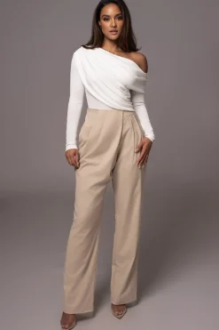 JLUXLABEL White Ultra High Neck Bodysuit
