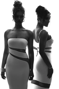 JLUXLABEL White Unpredictable Midi Dress