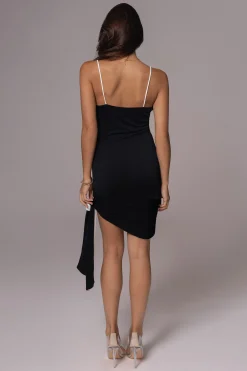 JLUXLABEL White/Black Mirage Reversible Mini Dress