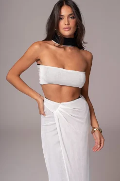 JLUXLABEL White/Black Venus Reversible Skirt Set