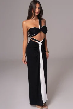 JLUXLABEL White/Black Venus Reversible Skirt Set