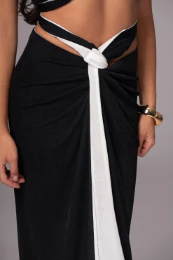 JLUXLABEL White/Black Venus Reversible Skirt Set
