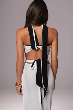JLUXLABEL White/Black Venus Reversible Skirt Set