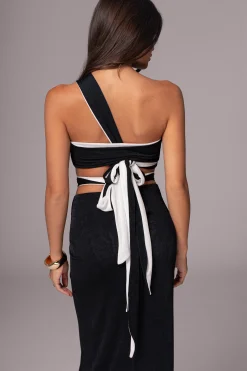 JLUXLABEL White/Black Venus Reversible Skirt Set