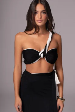 JLUXLABEL White/Black Venus Reversible Skirt Set