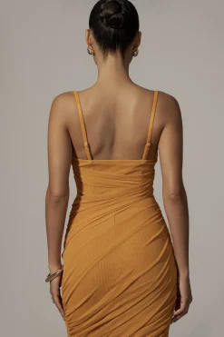 JLUXLABEL Yellow Catalina Lurex Knit Maxi Dress