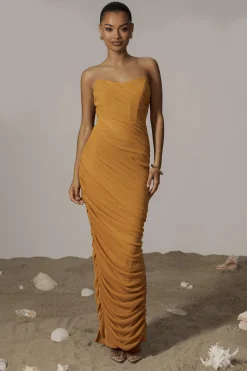 JLUXLABEL Yellow Catalina Lurex Knit Maxi Dress