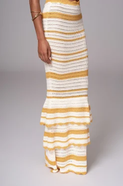 JLUXLABEL Yellow Corazon Ruffle Skirt Set