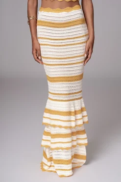 JLUXLABEL Yellow Corazon Ruffle Skirt Set
