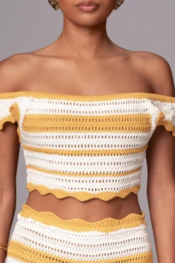 JLUXLABEL Yellow Corazon Ruffle Skirt Set