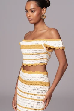 JLUXLABEL Yellow Corazon Ruffle Skirt Set