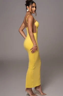 JLUXLABEL Yellow Enchantment Bustier Maxi Dress