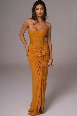JLUXLABEL Yellow Fenix Reversible Linen Corset