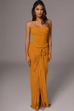 JLUXLABEL Yellow Fenix Reversible Linen Corset