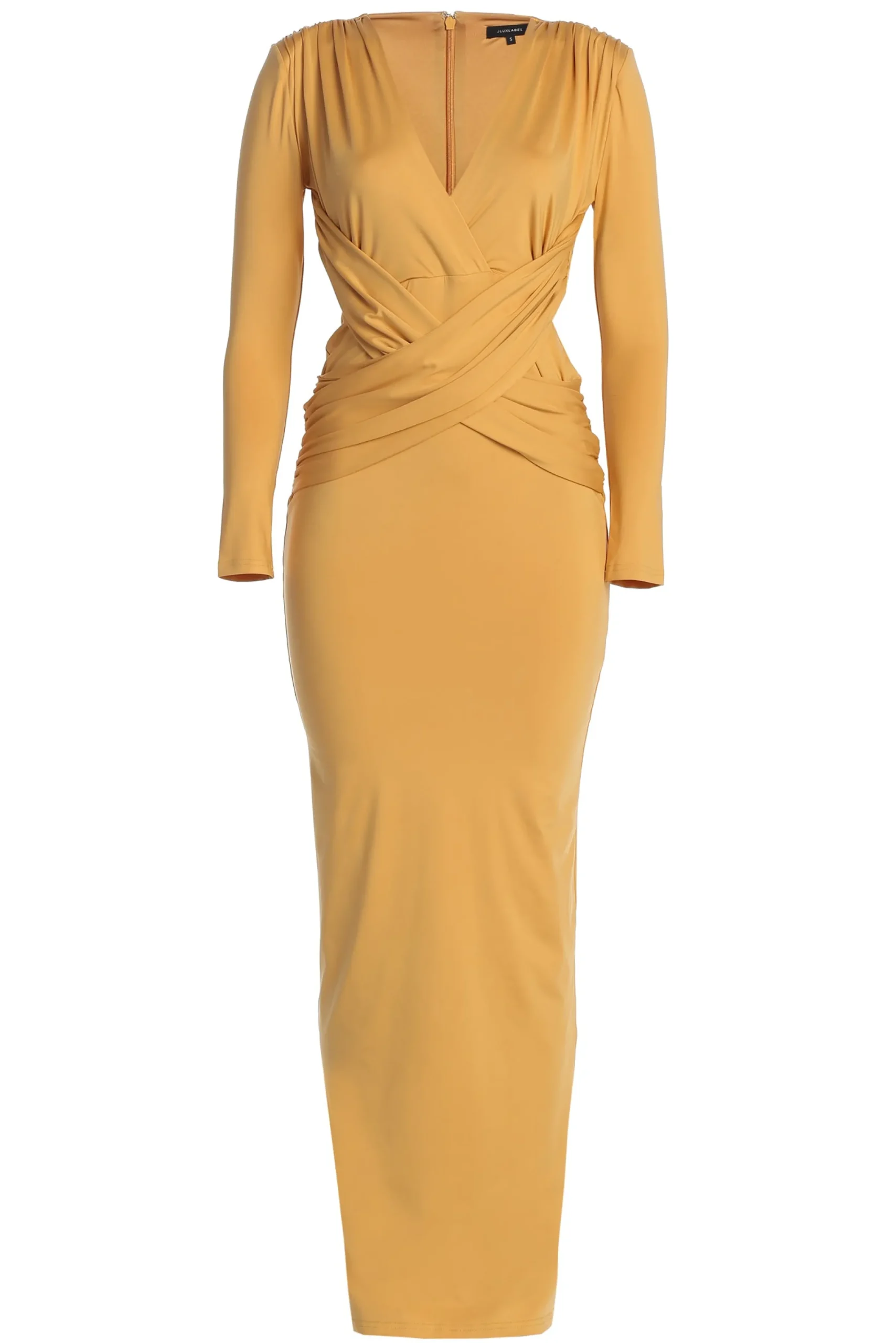 JLUXLABEL Yellow Rowan Plunge Maxi Dress