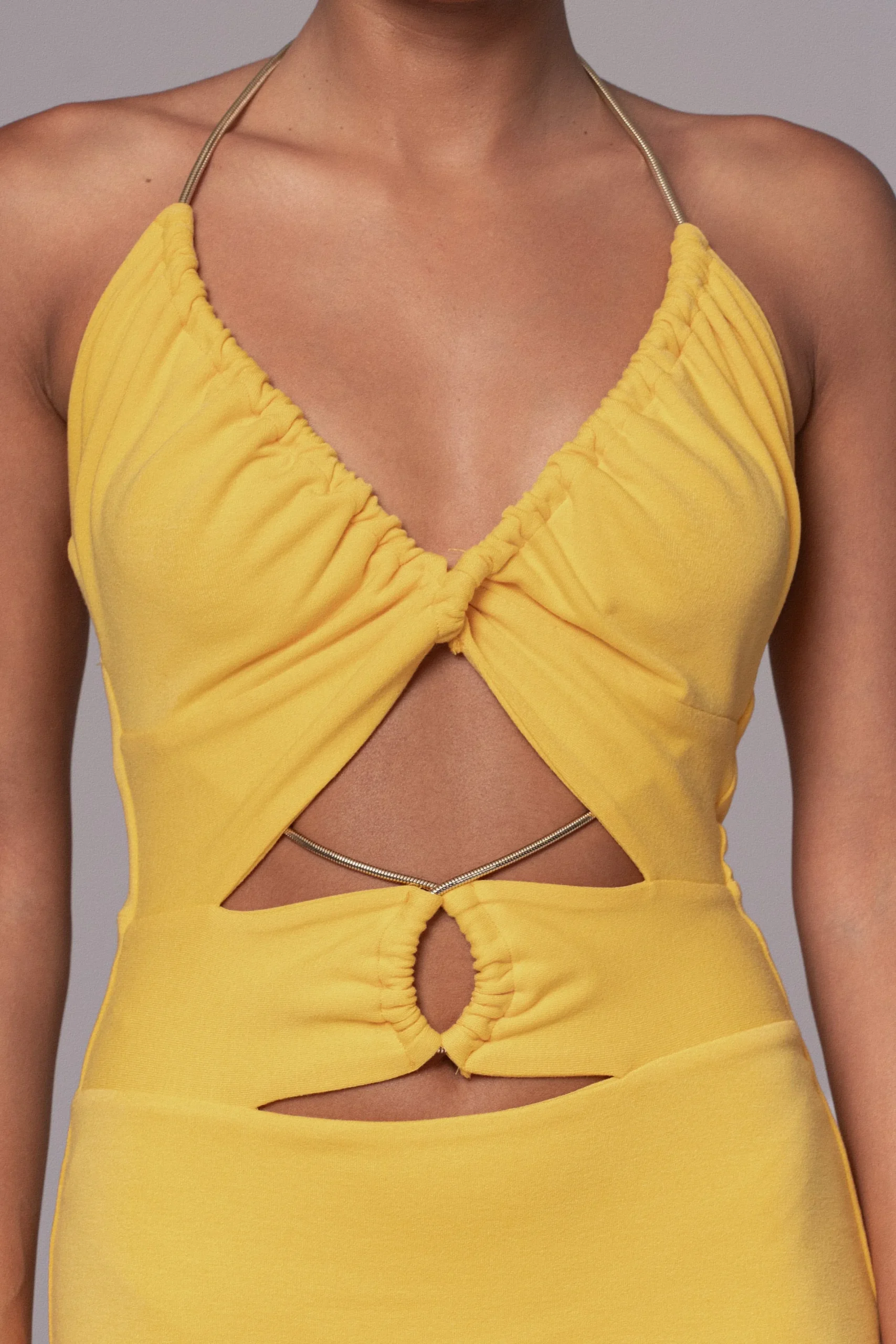 JLUXLABEL Yellow Secret Bloom Maxi Dress
